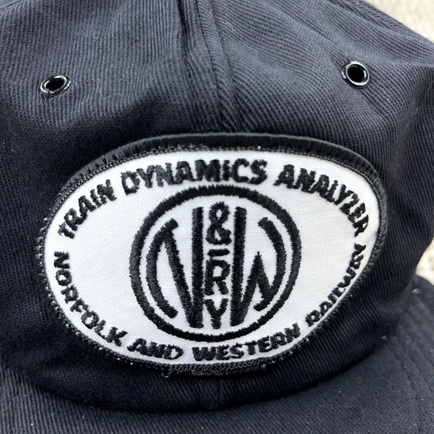 Vintage VINTAGE Norfolk Western Trucker Hat Cap N&W Railroad Railway 80s Made USA Patch Black Men One Size Size ONE SIZE - 2 Thumbnail