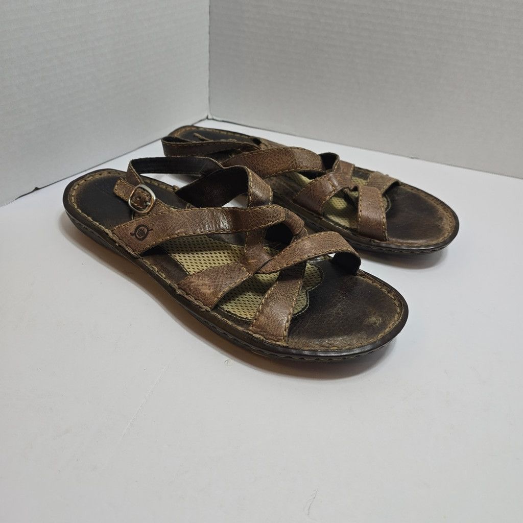 Born Born Brown Strappy Sandals Size US 10 / IT 40 - 1 Thumbnail