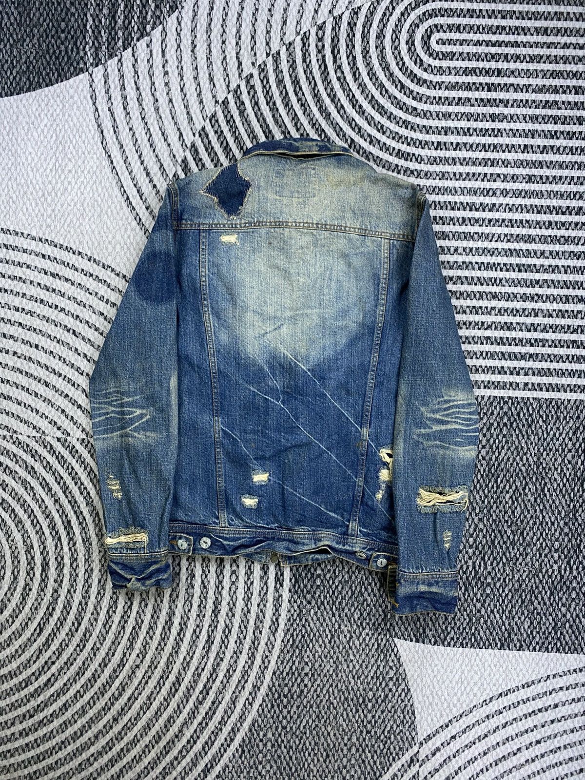 JACKROSE Vintage Jackrose Distressed Zipper Denim Jacket Size US M / EU 48-50 / 2 - 2 Thumbnail