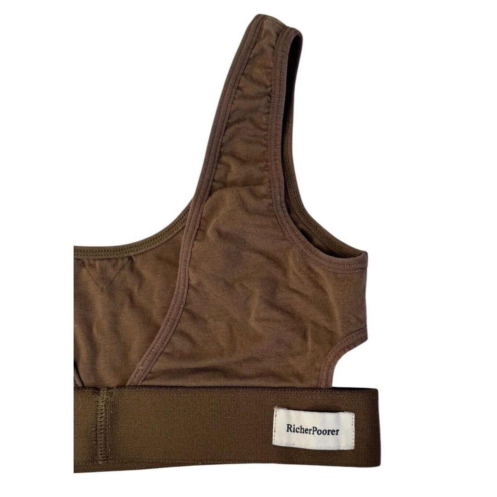 Richer Poorer RICHER POORER Scoop Cutout Bralette Java Brown Bra Crop Top Size S / US 4 / IT 40 - 6 Thumbnail
