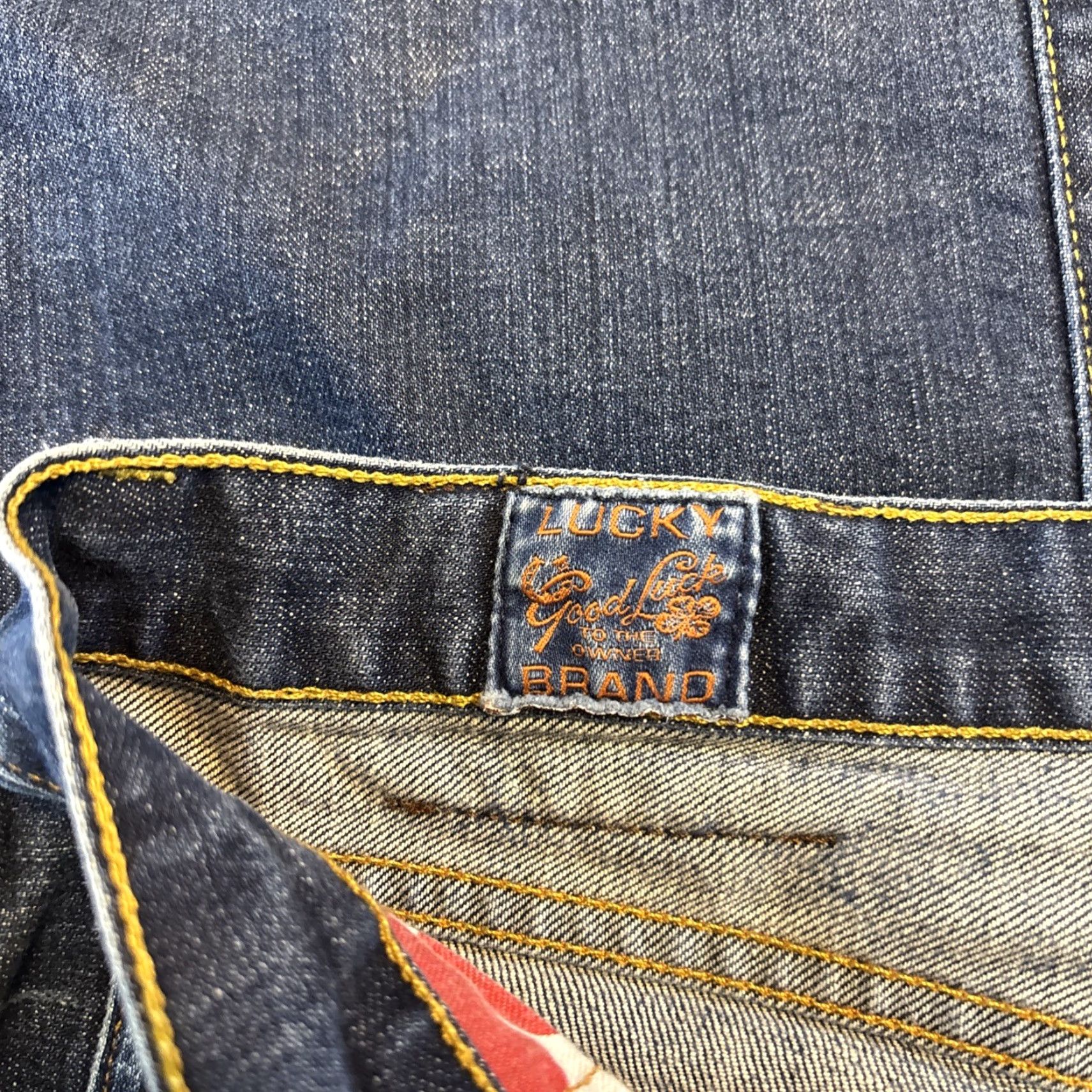 Lucky Brand Lucky Brand Jeans Bootcut Slim Denim Dark Wash 38 Button Fly 30in Inseam Men Size US 38 / EU 54 - 6 Thumbnail