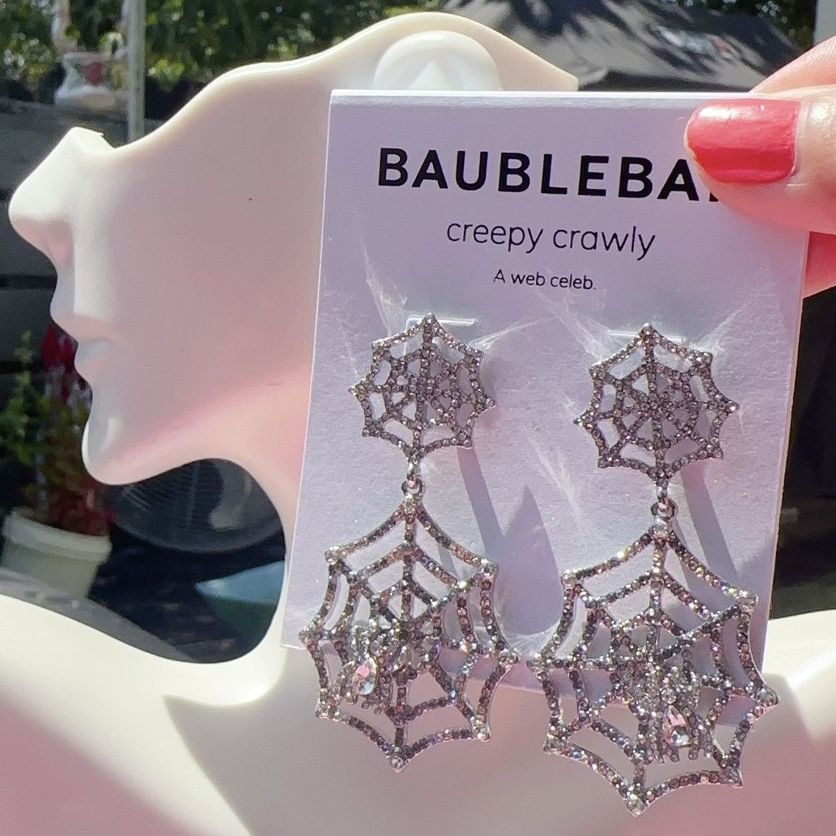 Designer Baublebar silver diamond paved creepy crawly A web celeb Size ONE SIZE - 1 Thumbnail