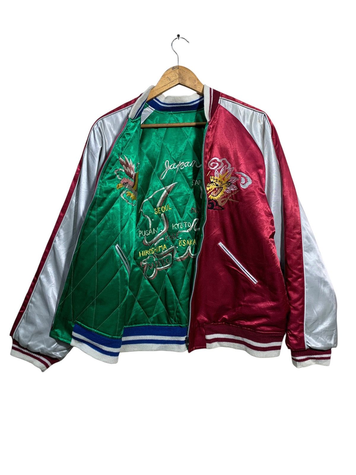 Japanese Brand 🔥VTG SUKAJAN SOUVENIR JACKETS SATEEN/RAYON REVERSIBLE Size US M / EU 48-50 / 2 - 2 Thumbnail