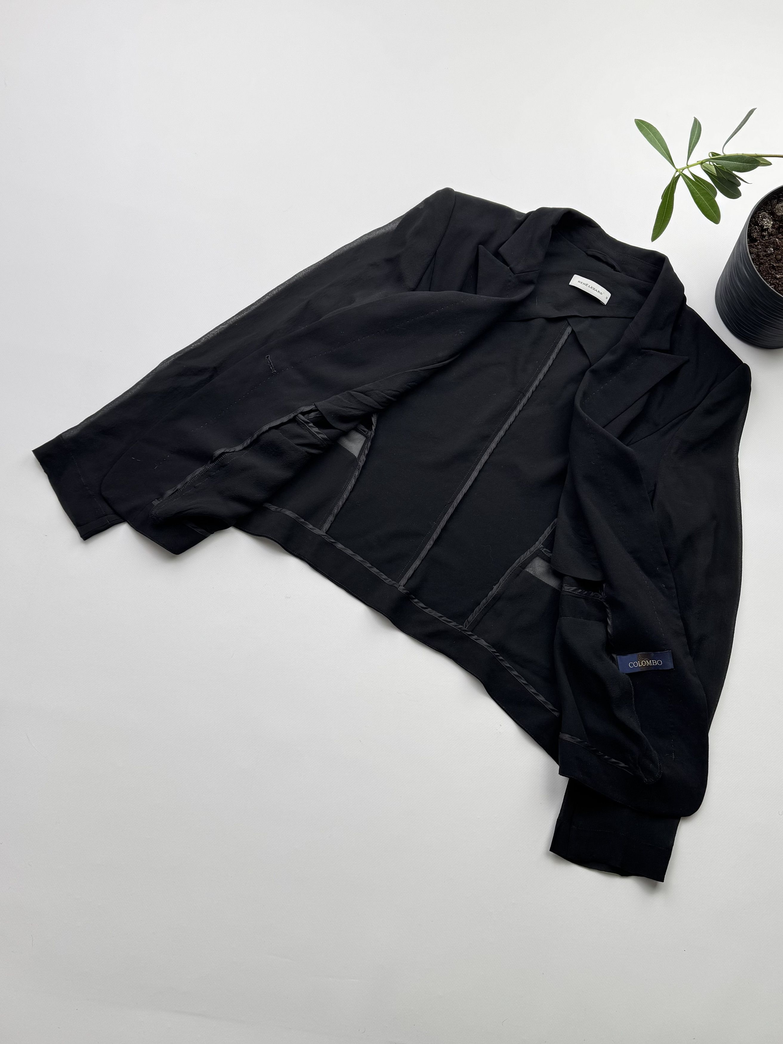 Japanese Brand Rene Lezard Blazer With Mesh Sleeve (421) Size M / US 6-8 / IT 42-44 - 6 Thumbnail