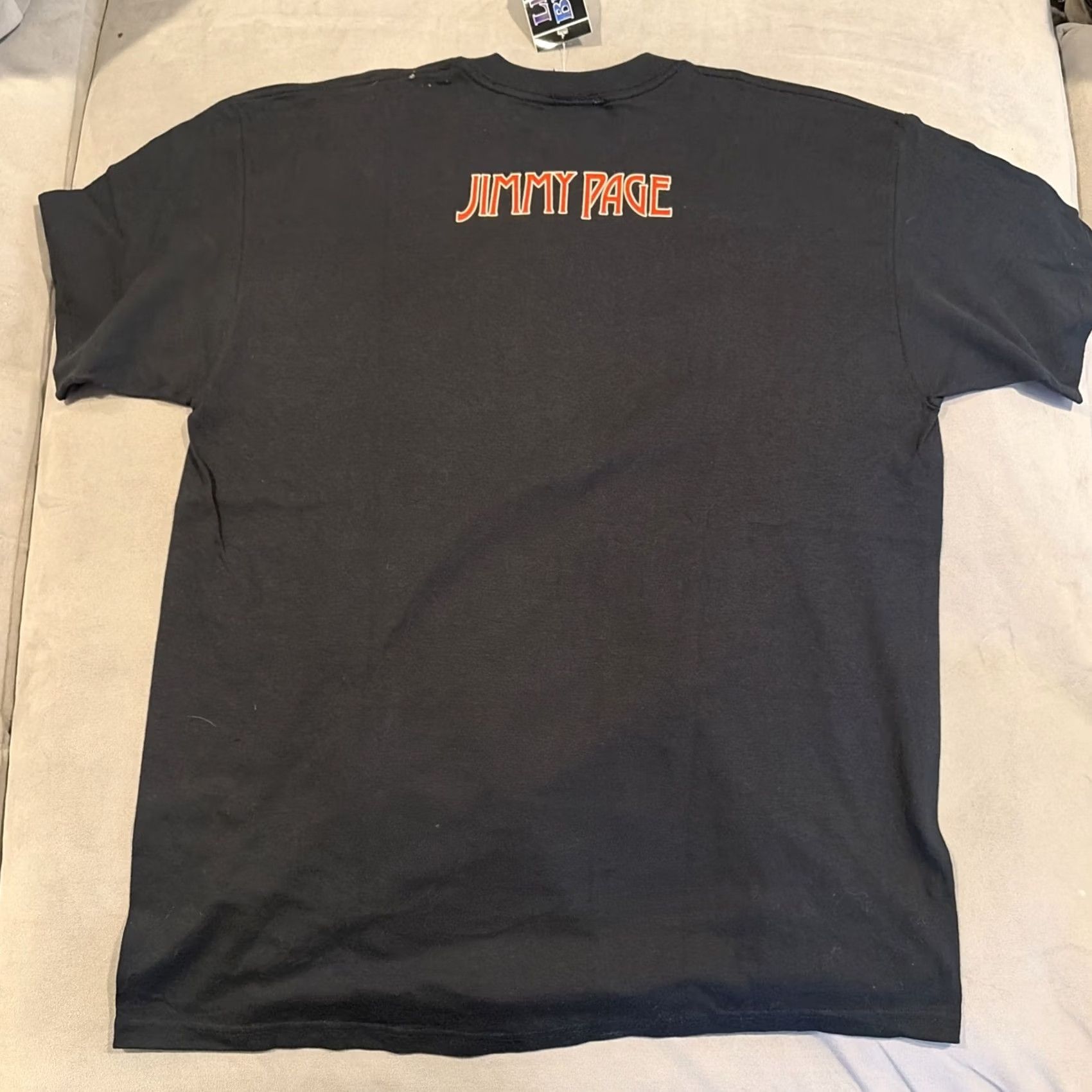 Liquid Blue VINTAGE Liquid Blue Shirt Jimmy Page Led Zeppelin T Shirt Men's XL Black Graphic Print Short Sleeve Crew Neck Band Mens Size US XL / EU 56 / 4 - 4 Thumbnail