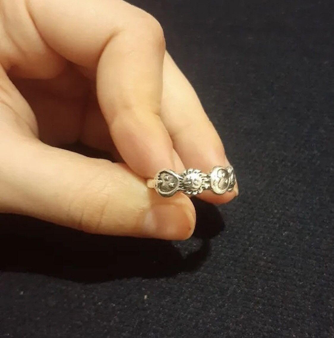 Jewelry 3 Pieces/ Set Moon Stars Adjustable Ring Size ONE SIZE - 3 Thumbnail