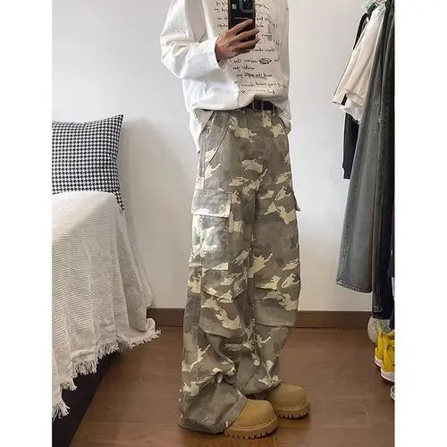 Hypebeast × Japanese Brand × Jean American retro street camouflage cargo jeans Size US 32 / EU 48 - 2 Thumbnail