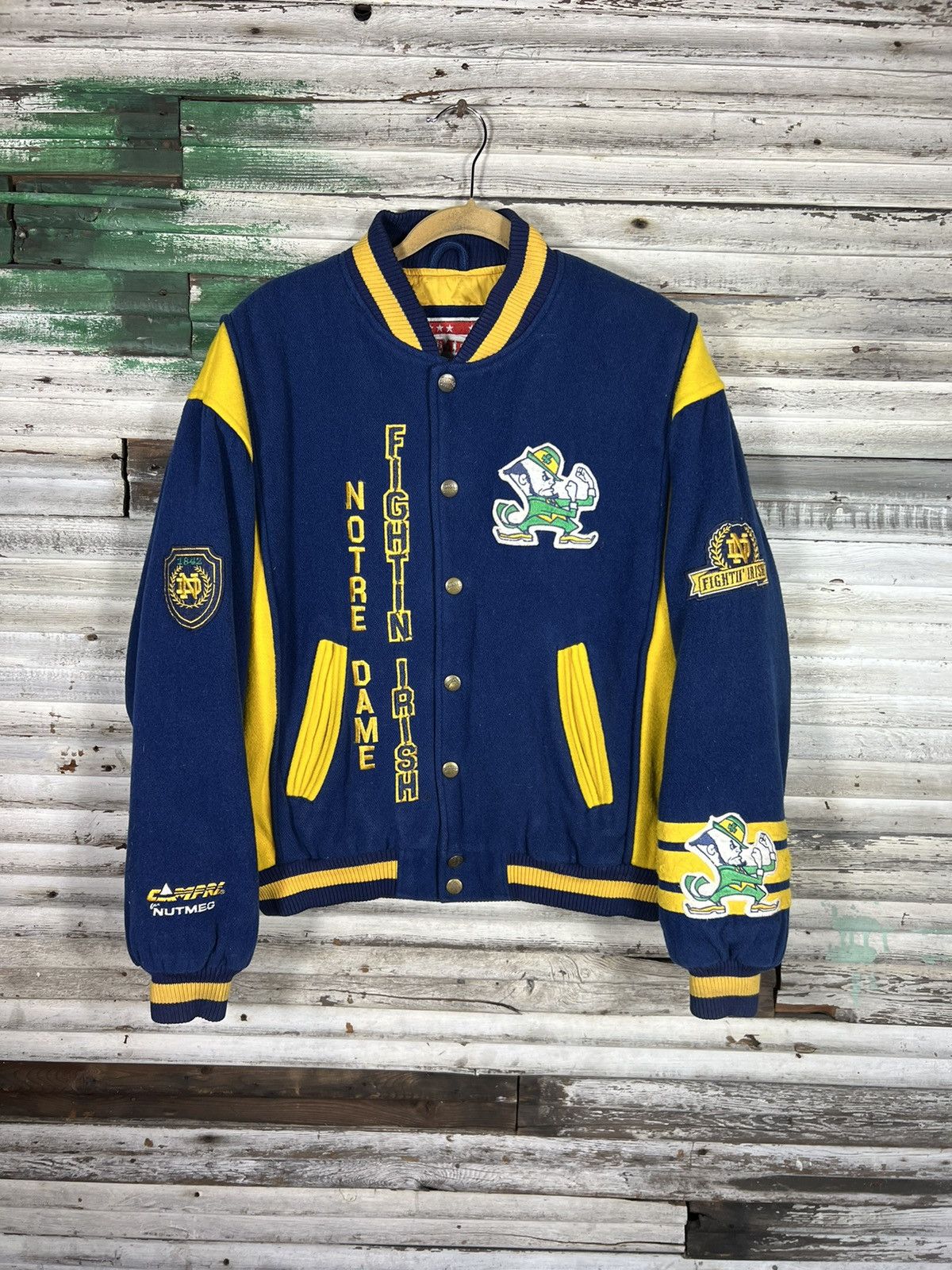 image of NCAA x Vintage Notre Dame Jacket in Blue, Men's (Size Large)
