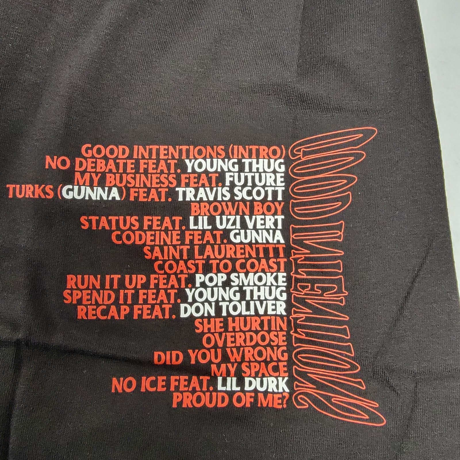Vlone Vlone Bad Habits Good Intentions Black Men's T-Shirt - M 641 Size US M / EU 48-50 / 2 - 4 Thumbnail