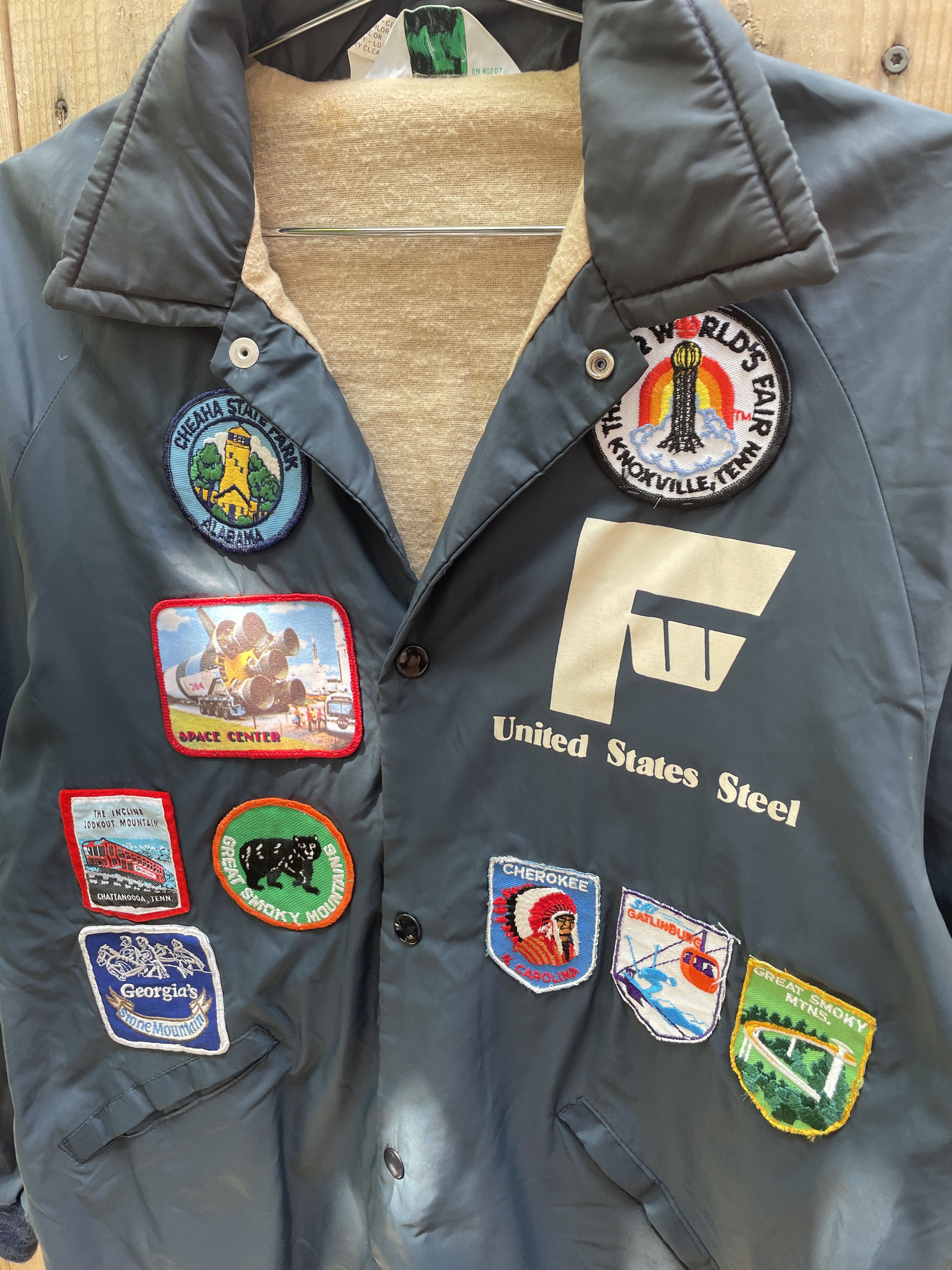 Vintage US Steel Patches Coaches Jacket. Navy. Size US M / EU 48-50 / 2 - 2 Thumbnail