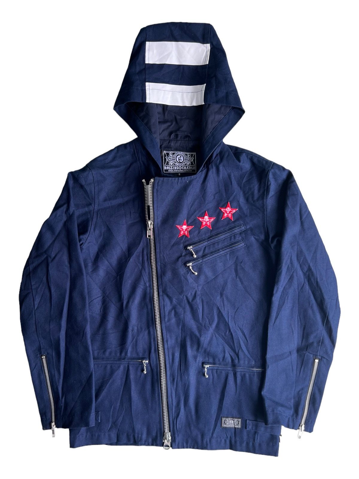 Tenderloin Rolling Cradle Skulls Star Hoodie Biker Double Collar Jacket Size US S / EU 44-46 / 1 - 3 Thumbnail