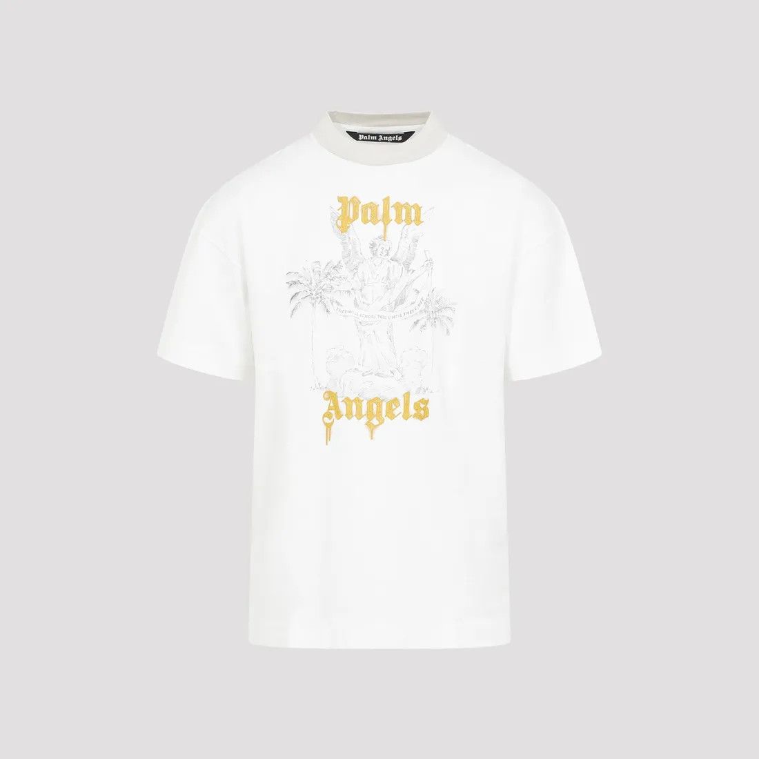 Palm Angels o1s22i1n1224 Oversized Pencil Print T-Shirt in White Size M / US 6-8 / IT 42-44 - 1 Thumbnail