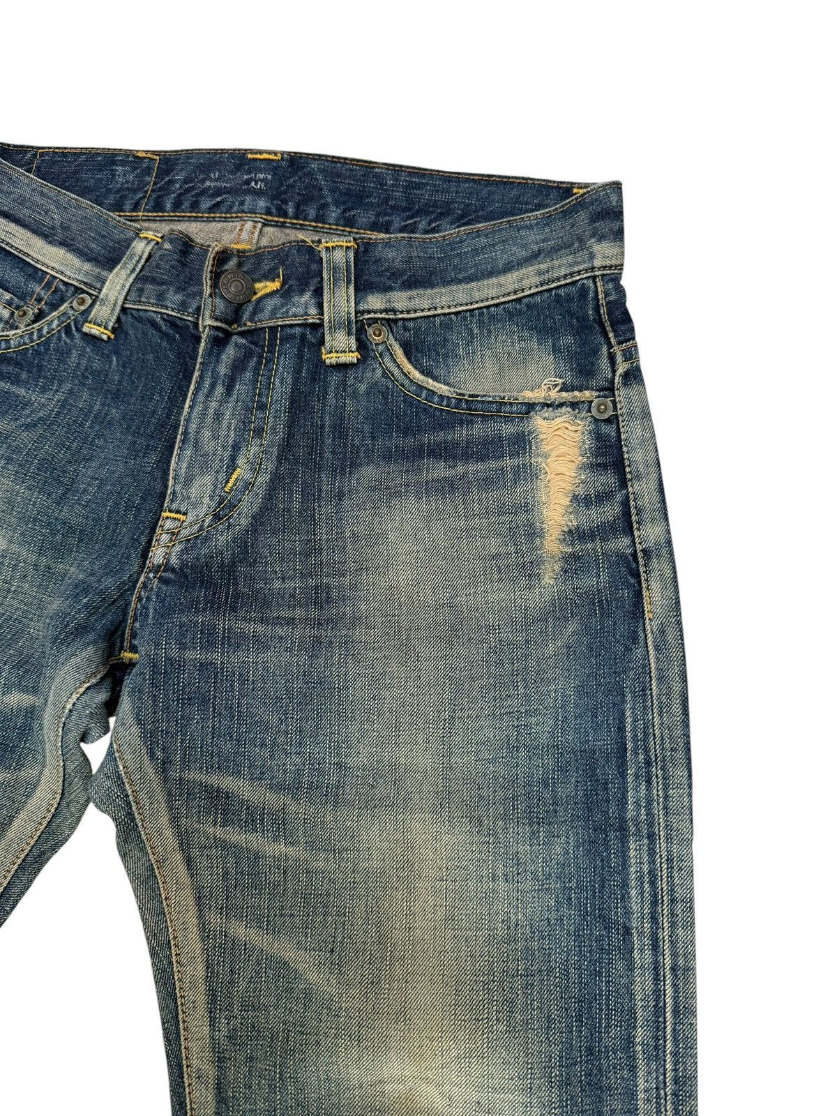Edwin Vintage Edwin 503 Ladies Flared Style Distressed Denim Jeans Size 28" / US 6 / IT 42 - 4 Thumbnail