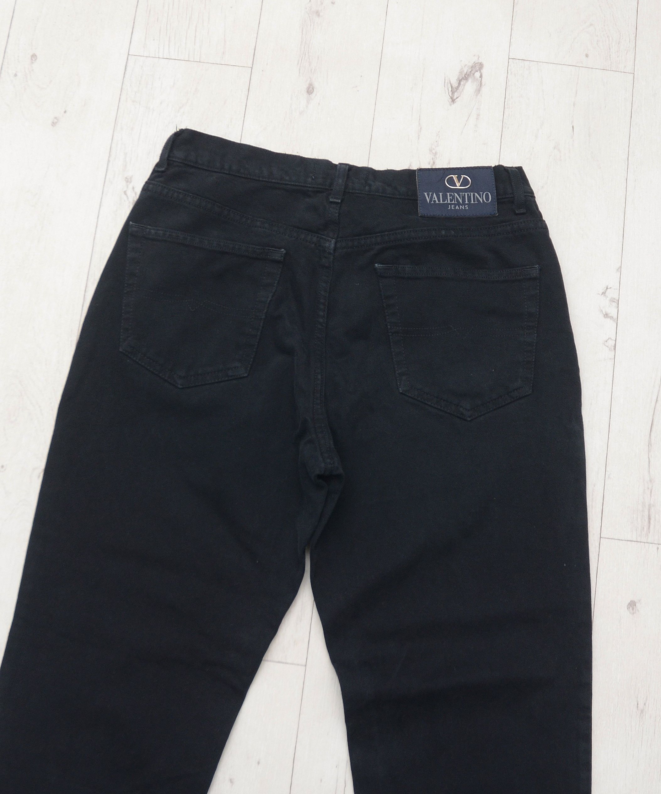 Valentino × Vintage Valentino Jeans Vintage 90s Black Pants Luxury Y2K Size US 34 / EU 50 - 7 Thumbnail
