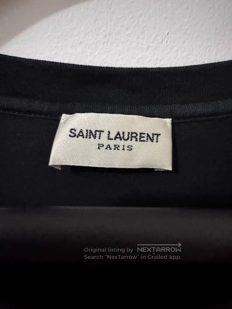 Saint Laurent Paris Saint Laurent Paris Black Brand Logo Pattern Slogan Short Size US L / EU 52-54 / 3 - 4 Thumbnail