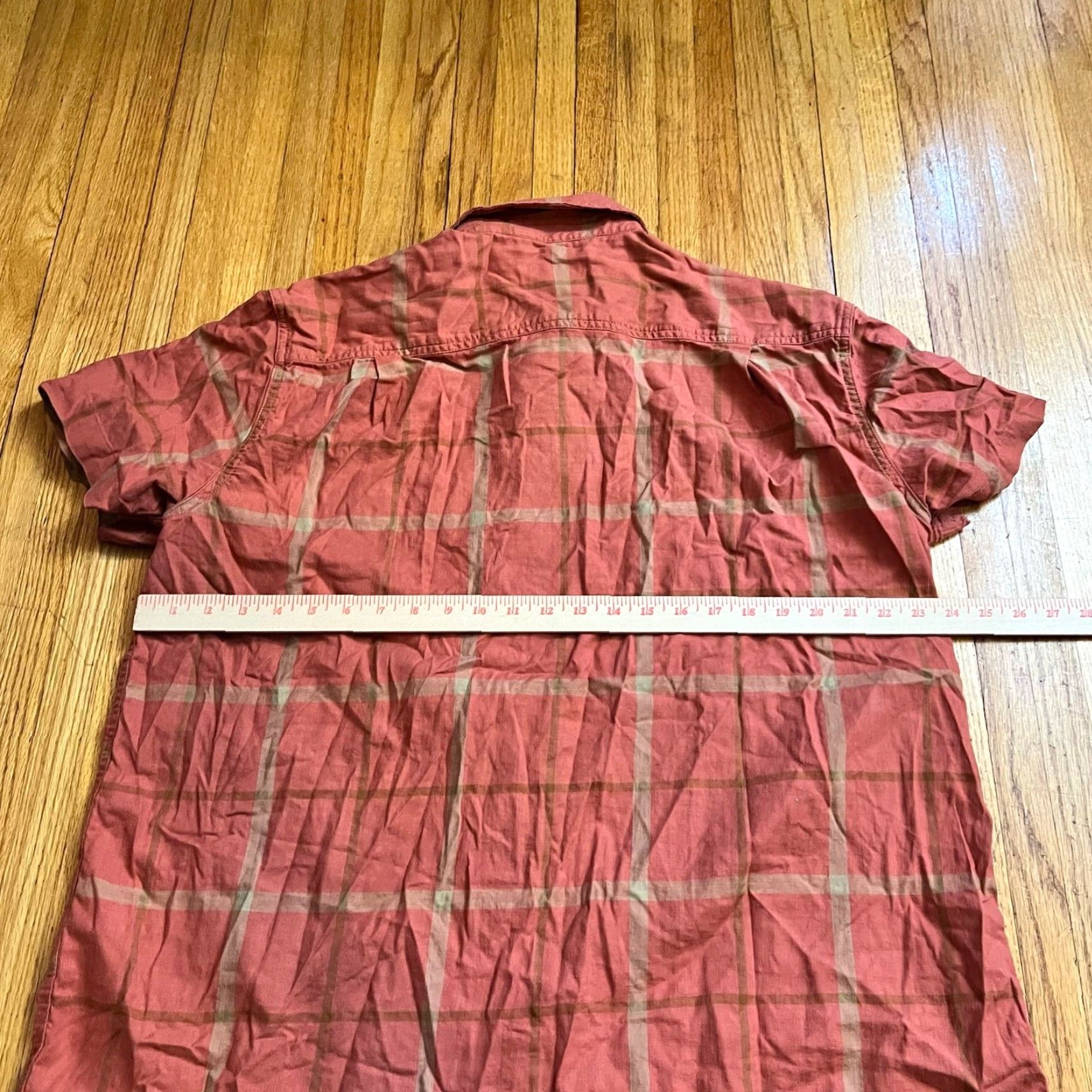 Carhartt Carhartt Shirt Mens XL Rugged Flex Ref Plaid Relaxed Fit Short Sleeve Button-Up Red Size US XL / EU 56 / 4 - 4 Thumbnail