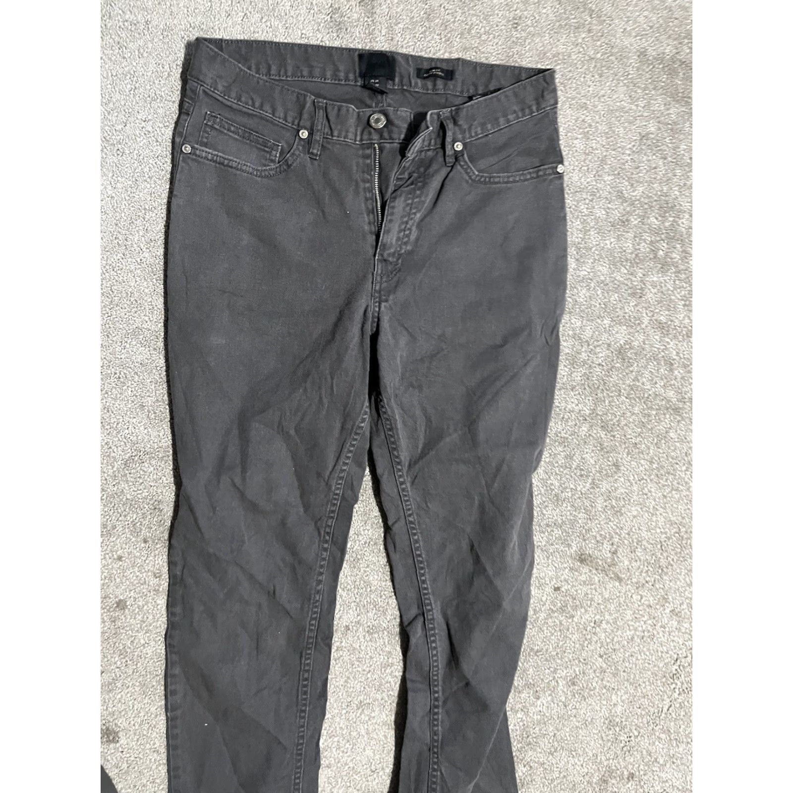 H&M H&M Men's Slim Fit Stretch Flat Front Denim Pants Gray Flat Front Slacks Size 29x29 Pants Men Gray Slimming Front Zip Mens Size US 29 - 2 Thumbnail