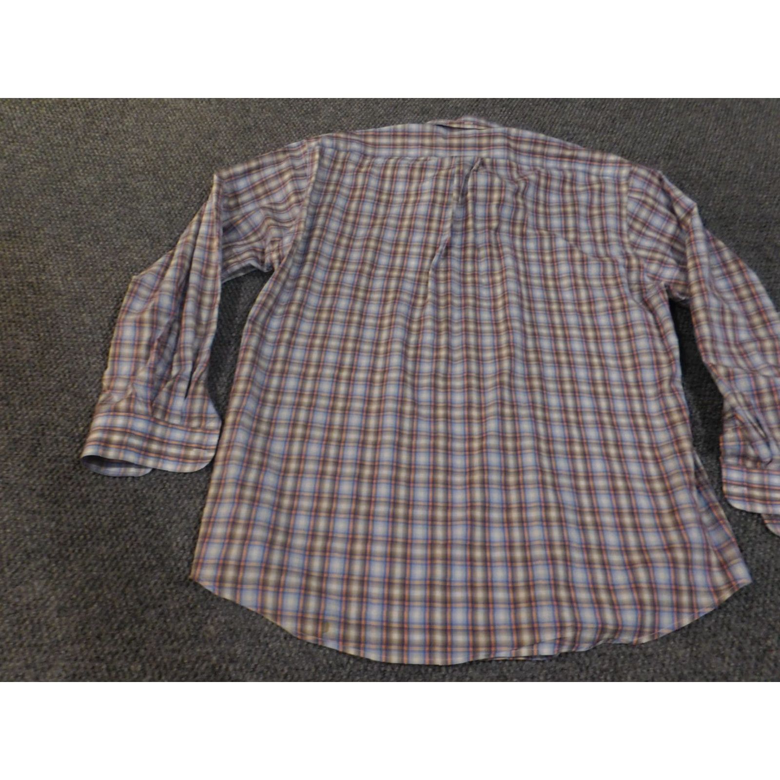 Faconnable Faconnable Shirt Mens Medium Multicolor Plaid Button-Down Relaxed Fit Pocket Shirt Size US M / EU 48-50 / 2 - 7 Thumbnail
