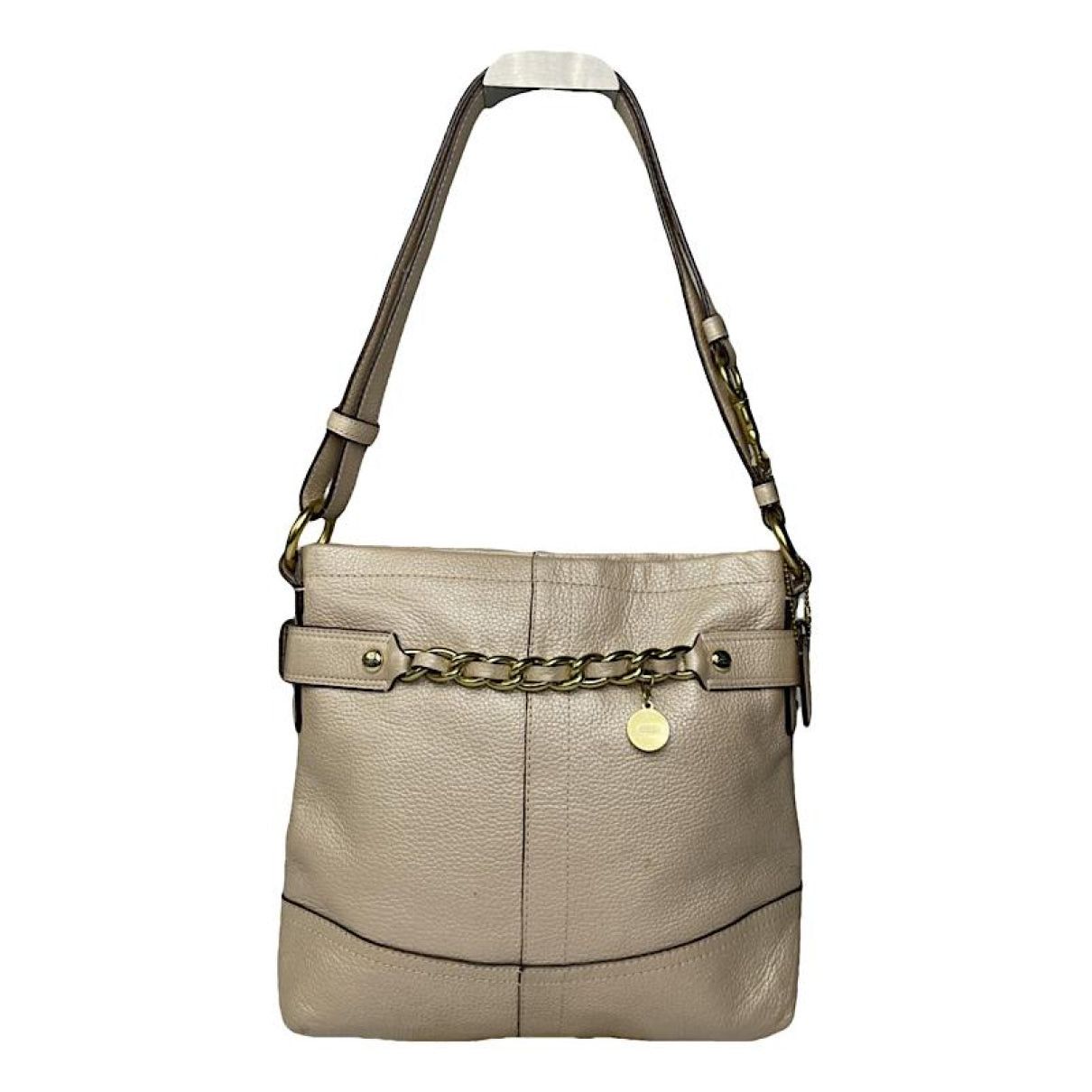Coach Signature Sufflette Beige Leather Handbag Size ONE SIZE - 1 Thumbnail