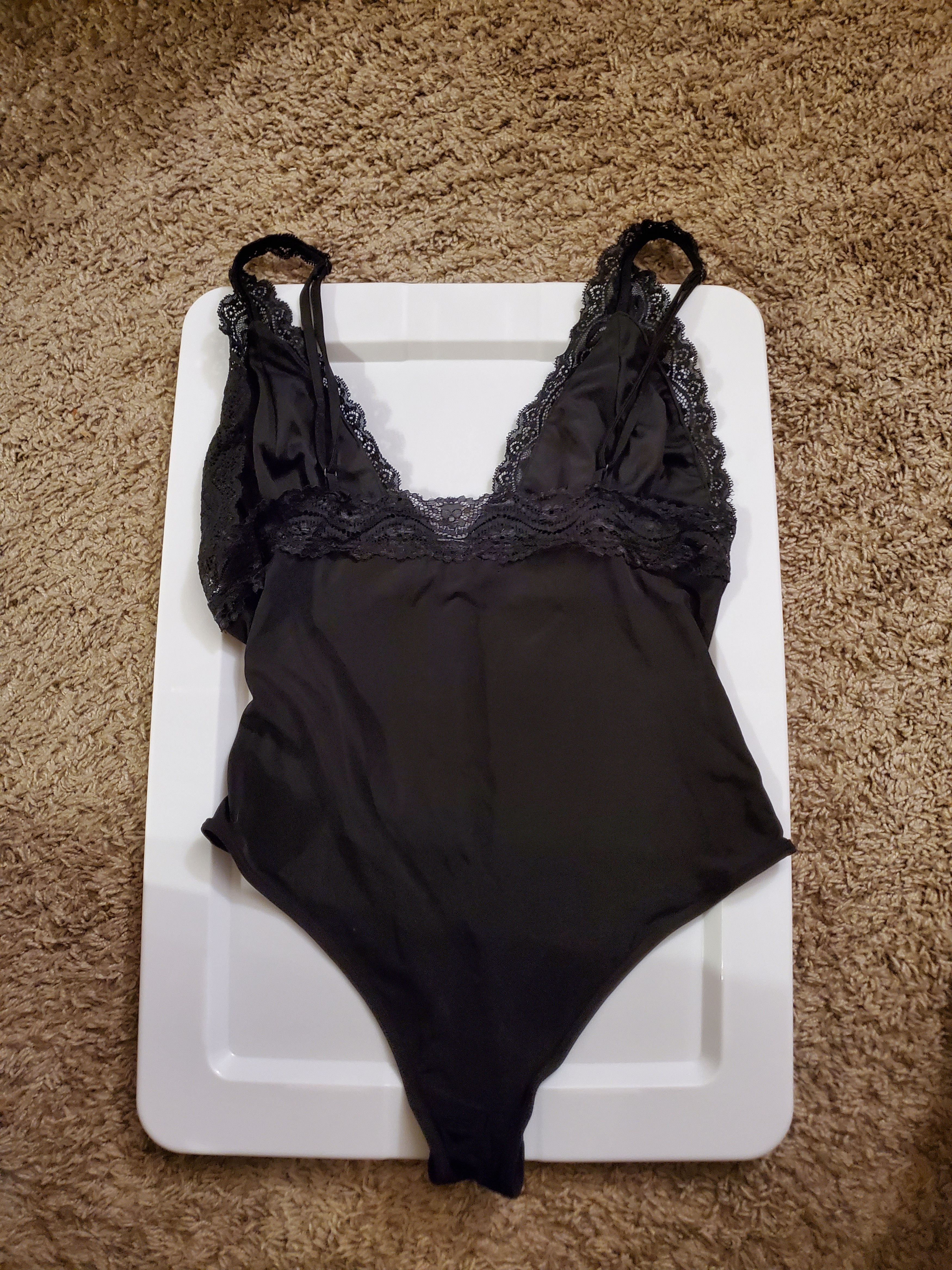 Other Brand New Black Bodysuit w/ Lace Details (size XL) Size XL / US 12-14 / IT 48-50 - 3 Thumbnail