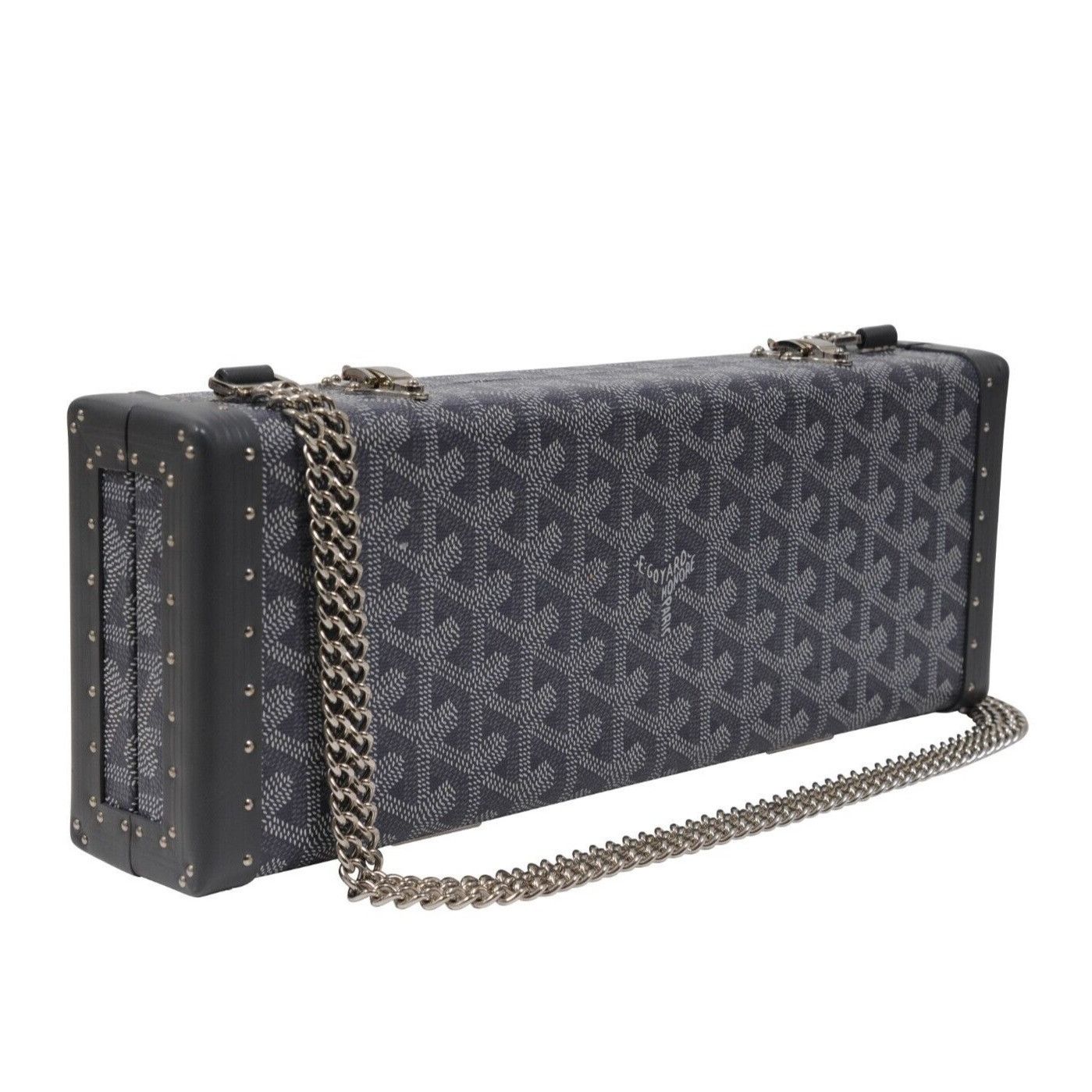 Goyard Saint Honore Trunk Bag Leather Gray Shoulder Rectangle Size ONE SIZE - 2 Thumbnail