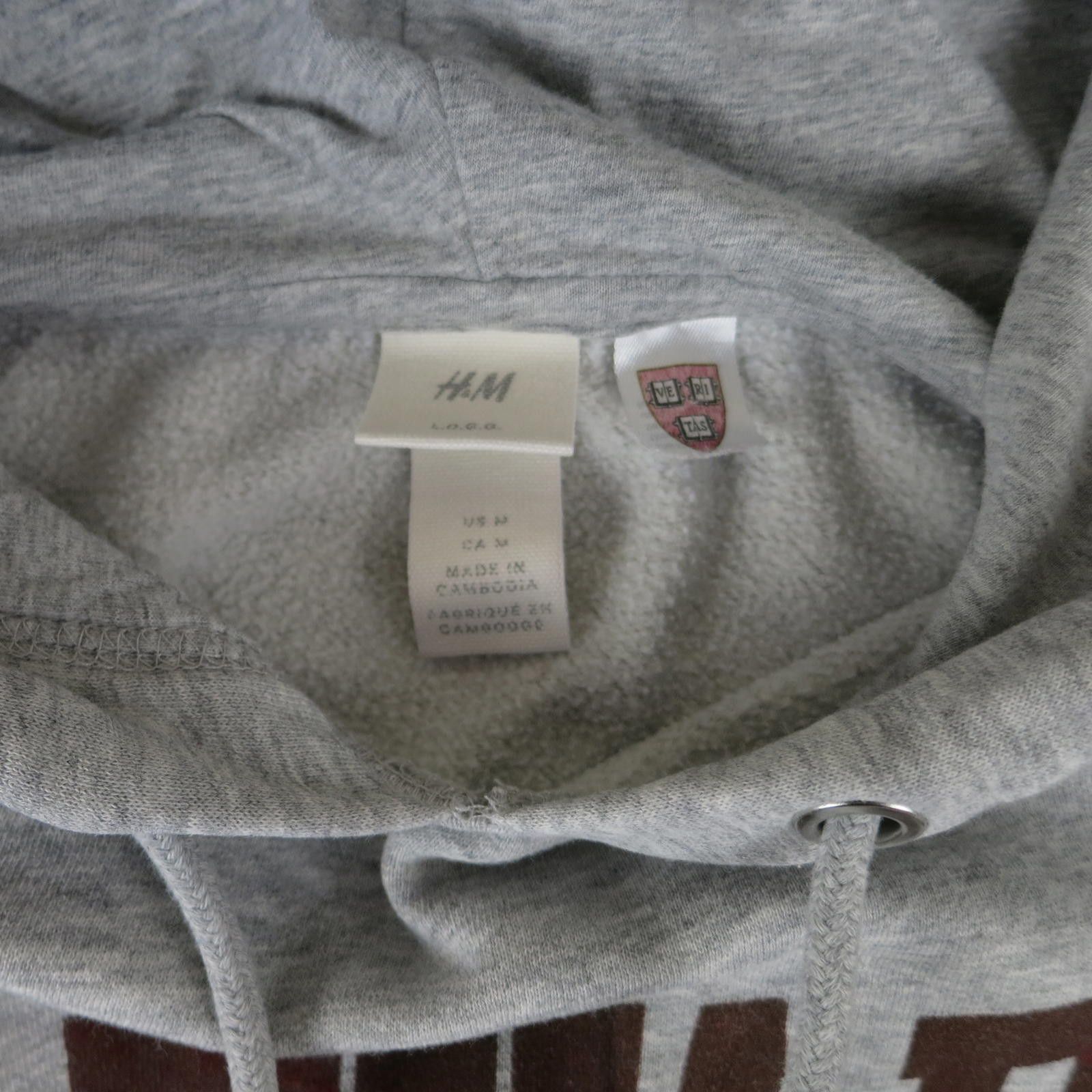 H&M Men's Medium H&M Harvard Gray Hoodie Sweatshirt Size US M / EU 48-50 / 2 - 7 Thumbnail