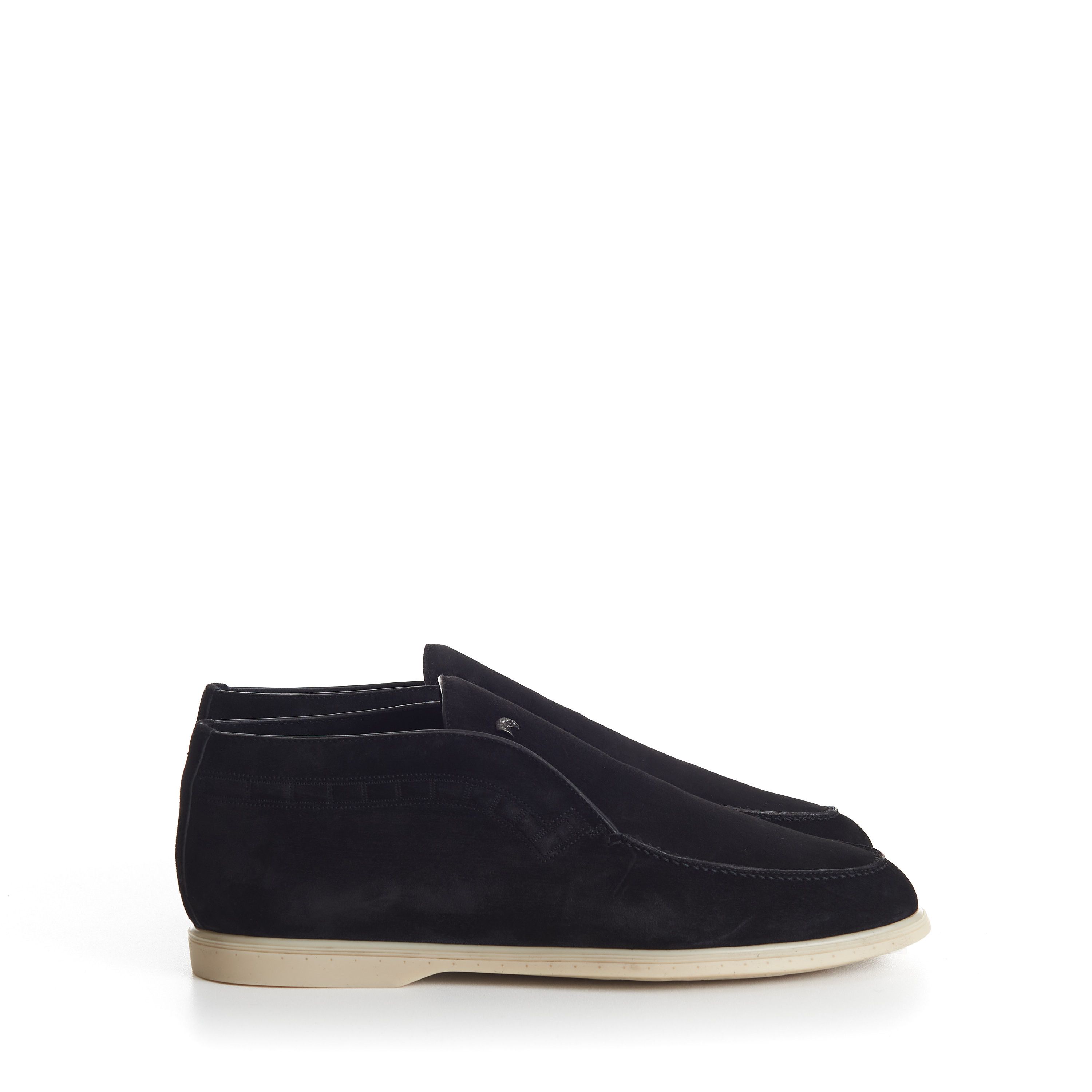 Stefano Ricci Black Suede Slip-On Ankle Boots - Eagle Head Application Size US 9.5 / EU 42-43 - 2 Thumbnail