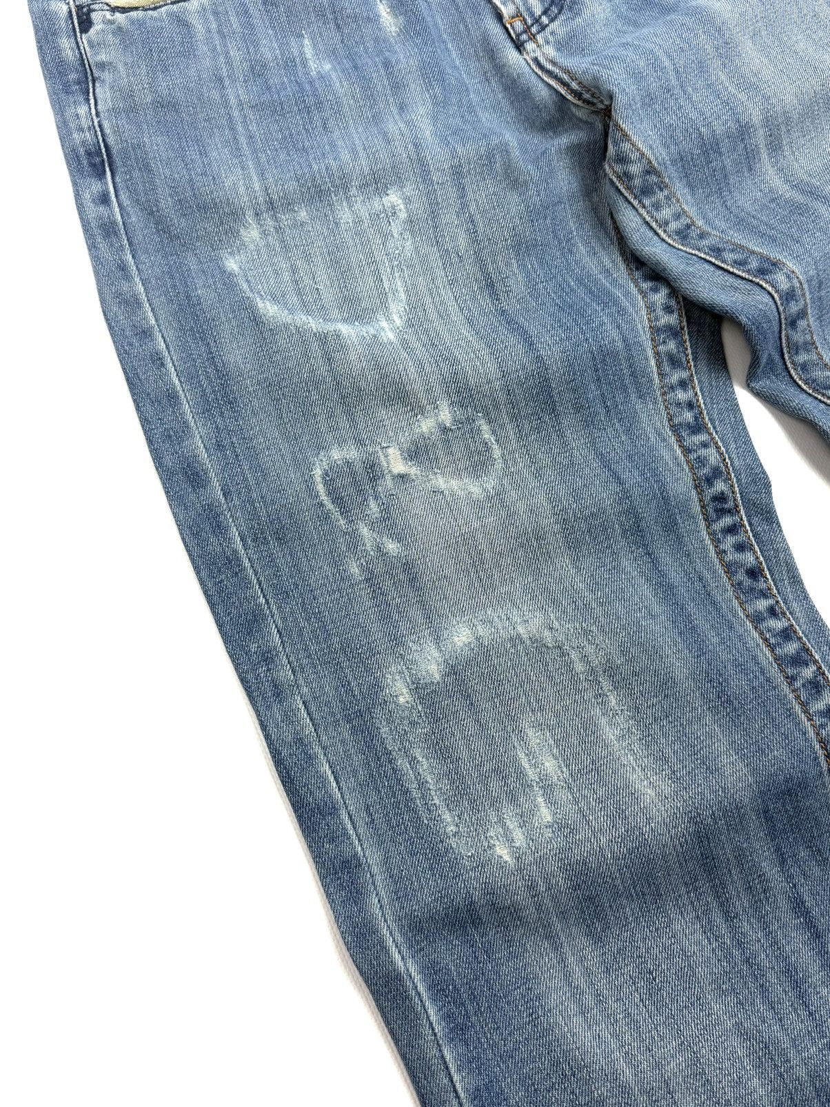 Dolce & Gabbana 00s Dolce & Gabbana Vintage Distressed Logo Jeans Blue Italy Size 34" / US 12 / IT 48 - 5 Thumbnail