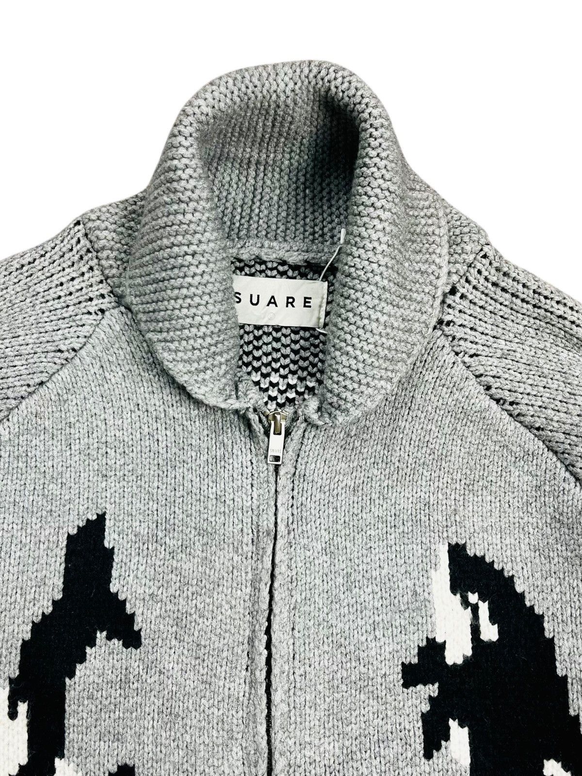 20471120 2000s Suare - Double Orca Chowican Chunky Knitted Jacket Size US L / EU 52-54 / 3 - 7 Thumbnail