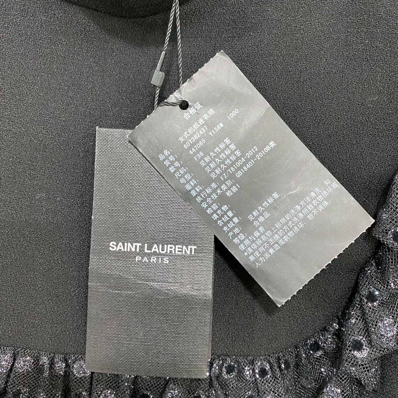 Saint Laurent Paris Saint Laurent Paris Black Dress 2505-Nextarrow Size XS / US 0-2 / IT 36-38 - 7 Thumbnail