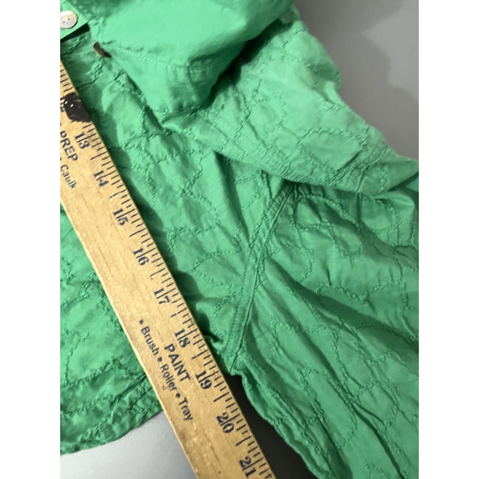 Vintage Chico's Womens Shirt Button-Up 3/4 Sleeve Embroidered Spring Green Size 1 Size XS / US 0-2 / IT 36-38 - 5 Thumbnail