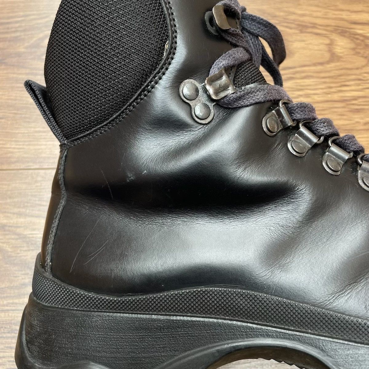 Prada Prada Brixxen Leather Lace-Up Boots Size US 6.5 / EU 39-40 - 20 Thumbnail