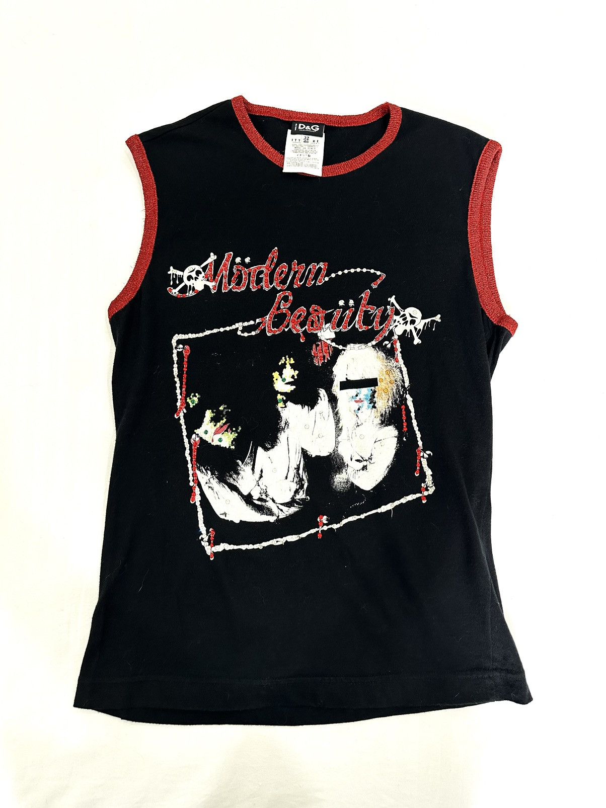 Dolce & Gabbana DOLCE & GABANNA “Modern Beauty” Graphic Tank top Size S / US 4 / IT 40 - 1 Thumbnail