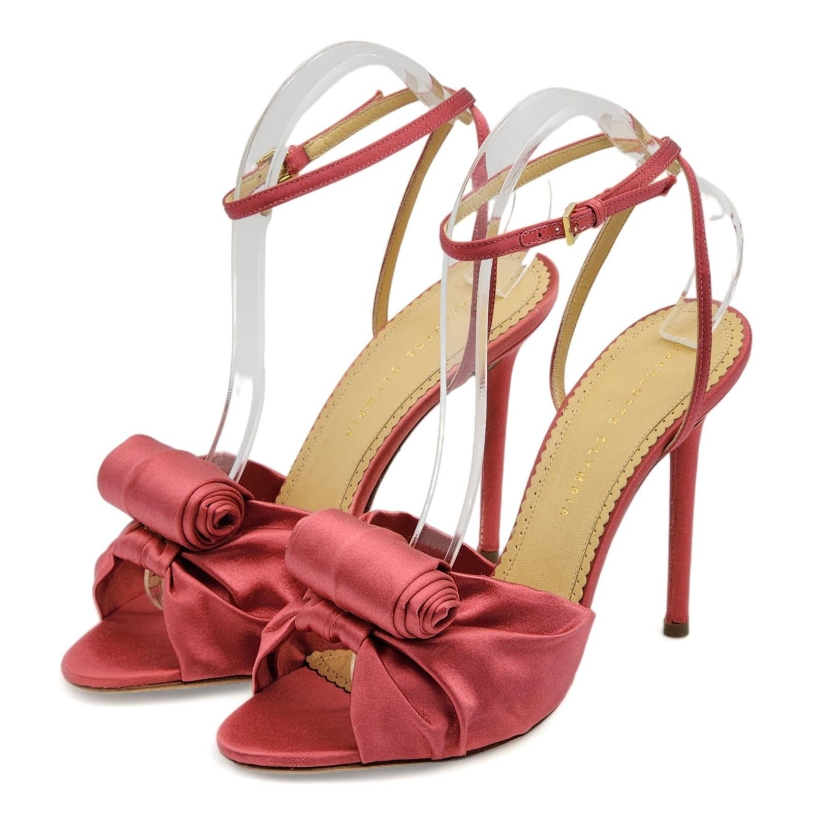 image of Charlotte Olympia Satin Evening Pumps 41 (11 Us) $680 Shoes in Pink, Women's