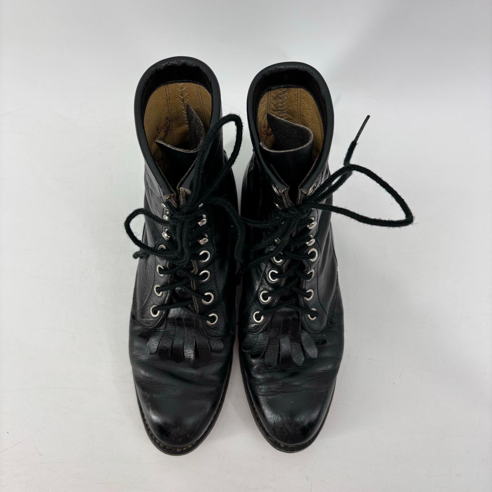 Justin Boots Justin Womens Size 5.5 Boots USA Black Leather Western Roper Size US 5.5 / IT 35.5 - 10 Thumbnail