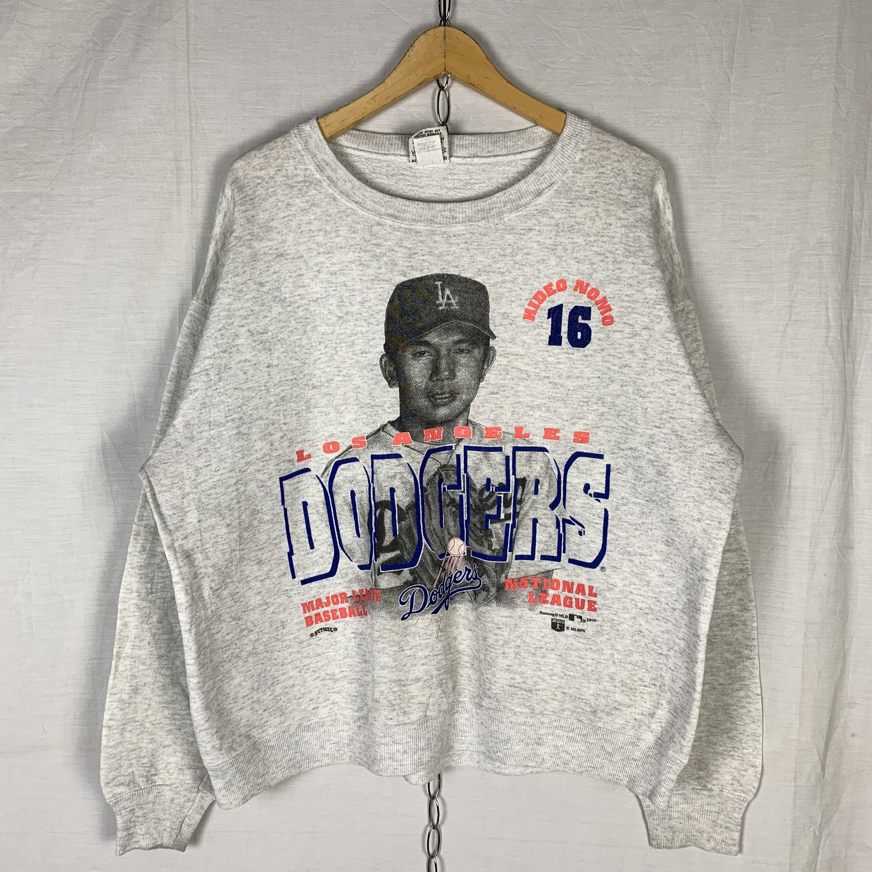 MLB Vintage MLB LA Dodgers Hideo Nomo Nutmeg Sweatshirt Crewneck Size US L / EU 52-54 / 3 - 1 Thumbnail