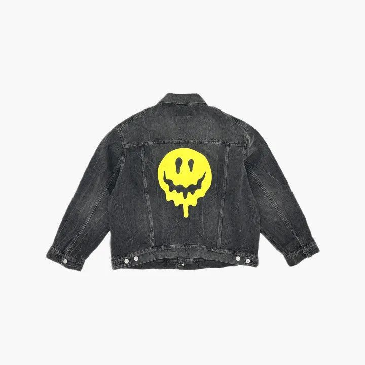 Balenciaga Balenciaga SS21 Drip Peace Large Fit Denim Jacket 0079-2507 Size US L / EU 52-54 / 3 - 1 Thumbnail