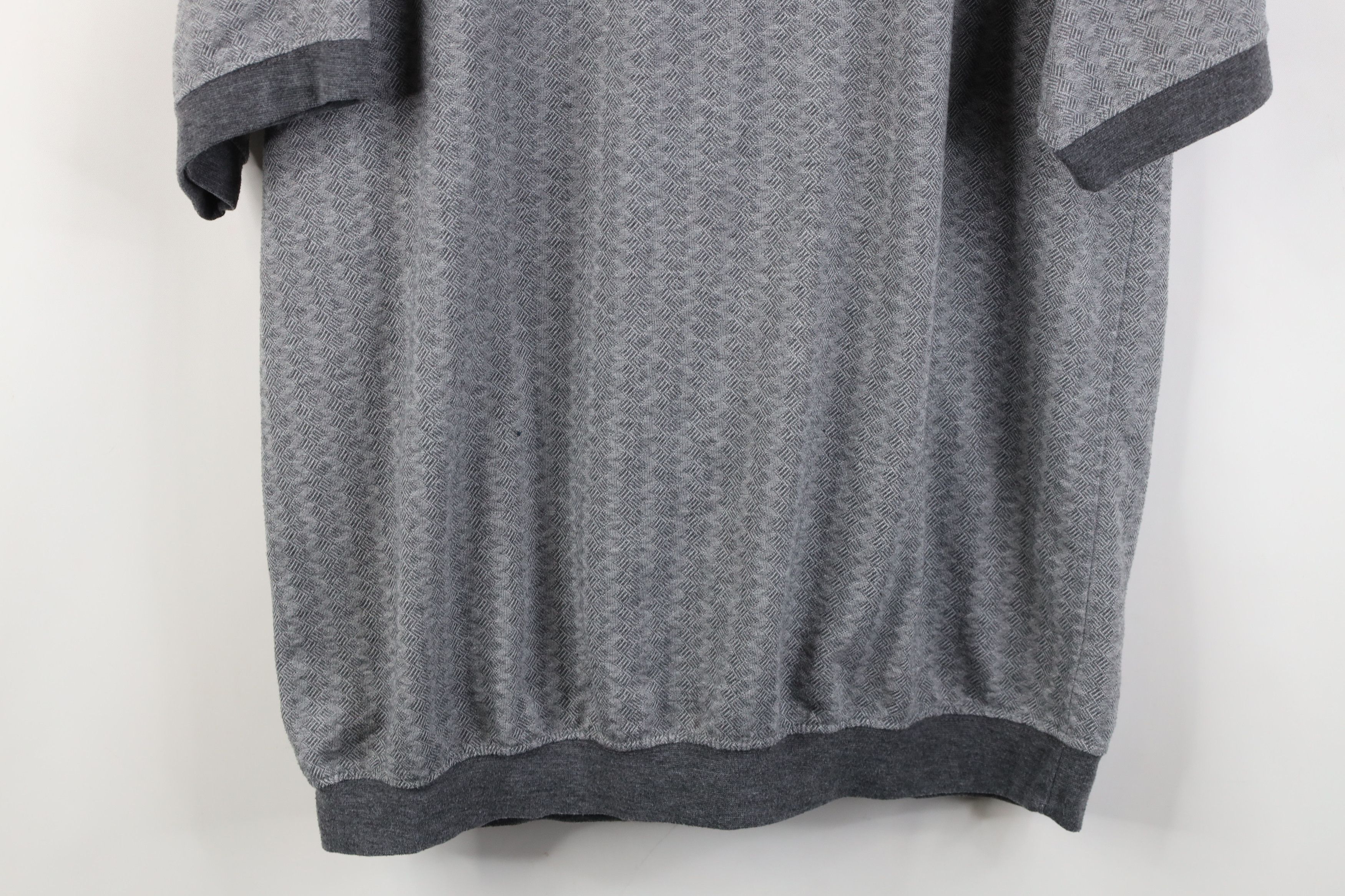 Vintage Vintage 90s Streetwear Geometric Pullover Polo Shirt Gray Size US L / EU 52-54 / 3 - 13 Thumbnail