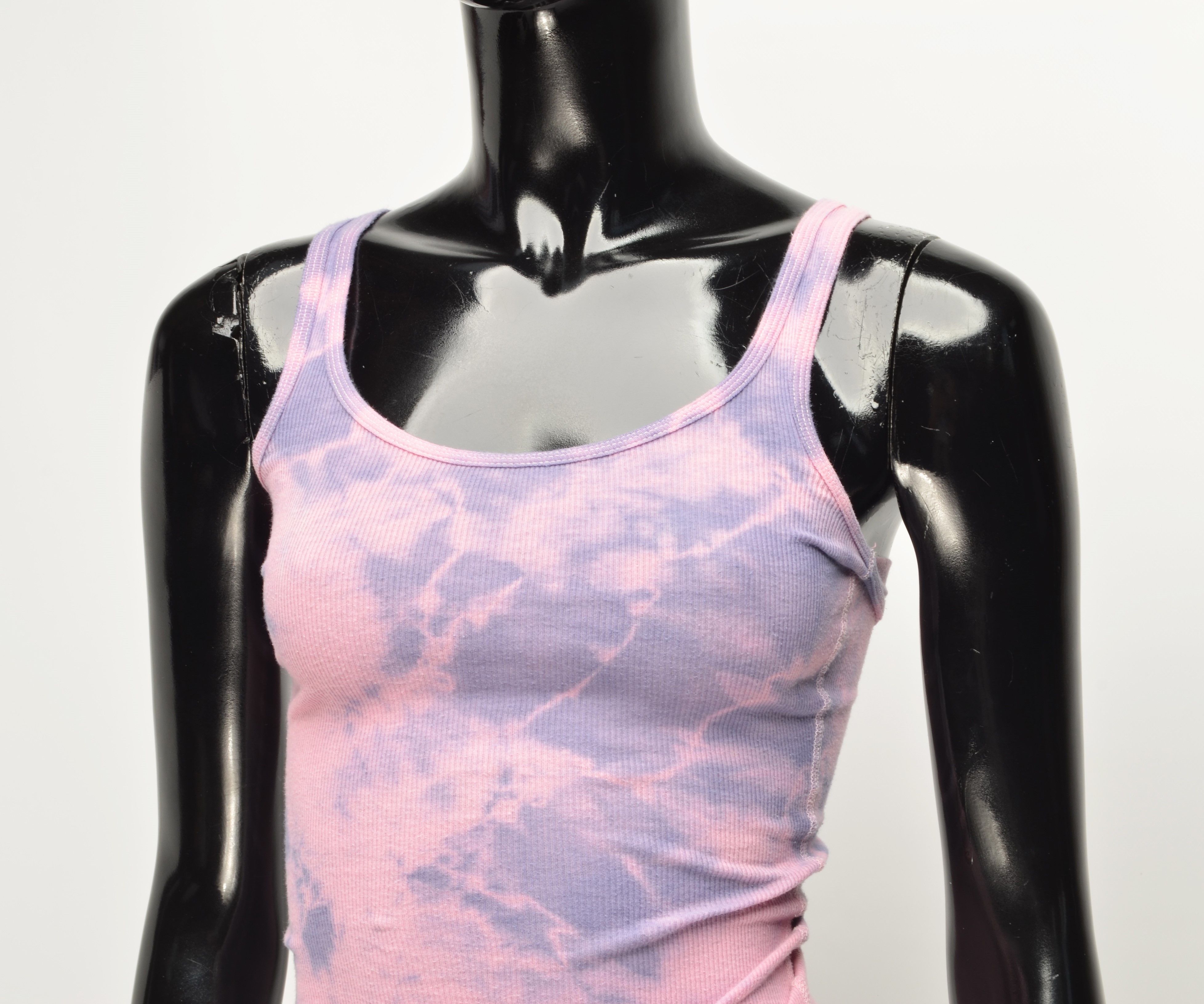Abercrombie & Fitch Abercrombie & Fitch Rib Knit Y2K Tie Dye Cami Tank Top Size XS / US 0-2 / IT 36-38 - 2 Thumbnail
