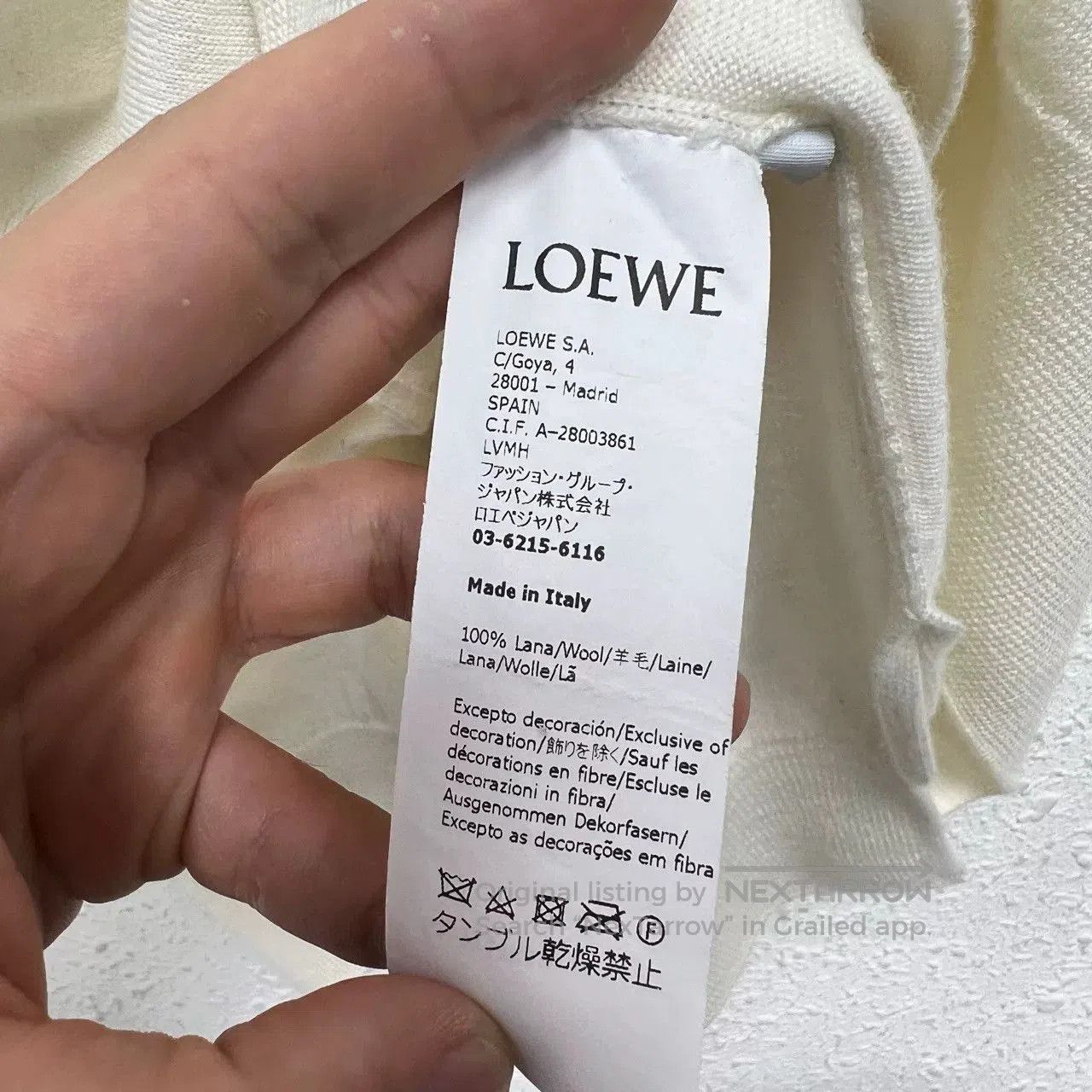Loewe LOEWE Knit Wool Pocket Long Sleeve Sweater. Size US XS / EU 42 / 0 - 4 Thumbnail