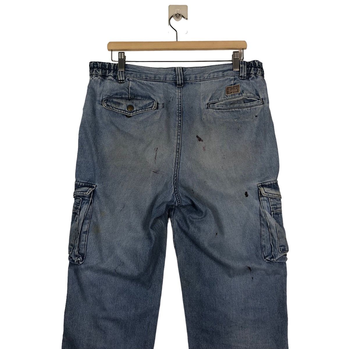Japanese Brand 🔥Vintage Bush Cargo Jeans Biker Painter Workers Usa Size US 36 / EU 52 - 10 Thumbnail