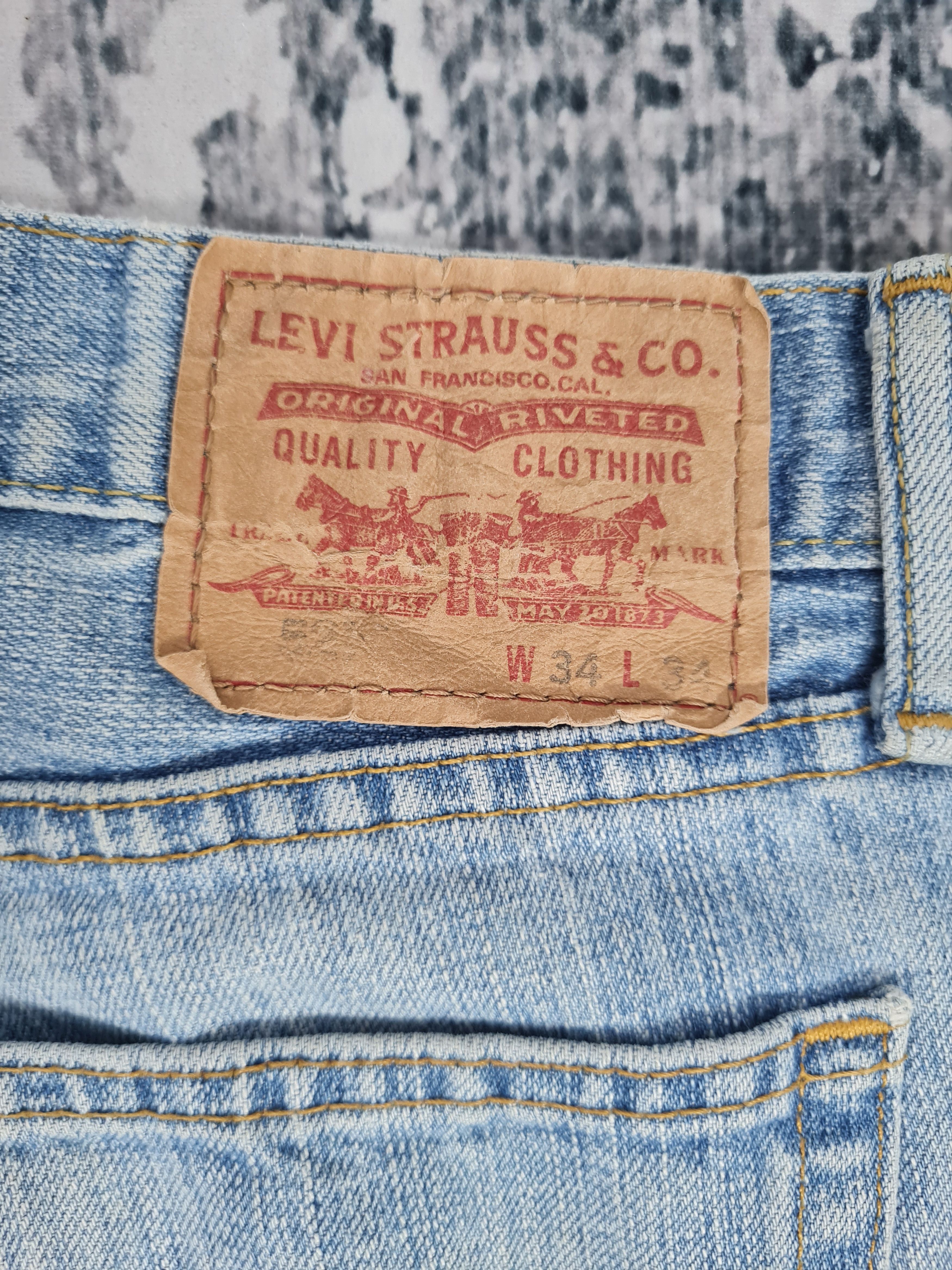 Levi's Vtg LEVIS 527 Bootcut Ripped Light Blue L0357 Size 35X34 Size US 35 - 12 Thumbnail