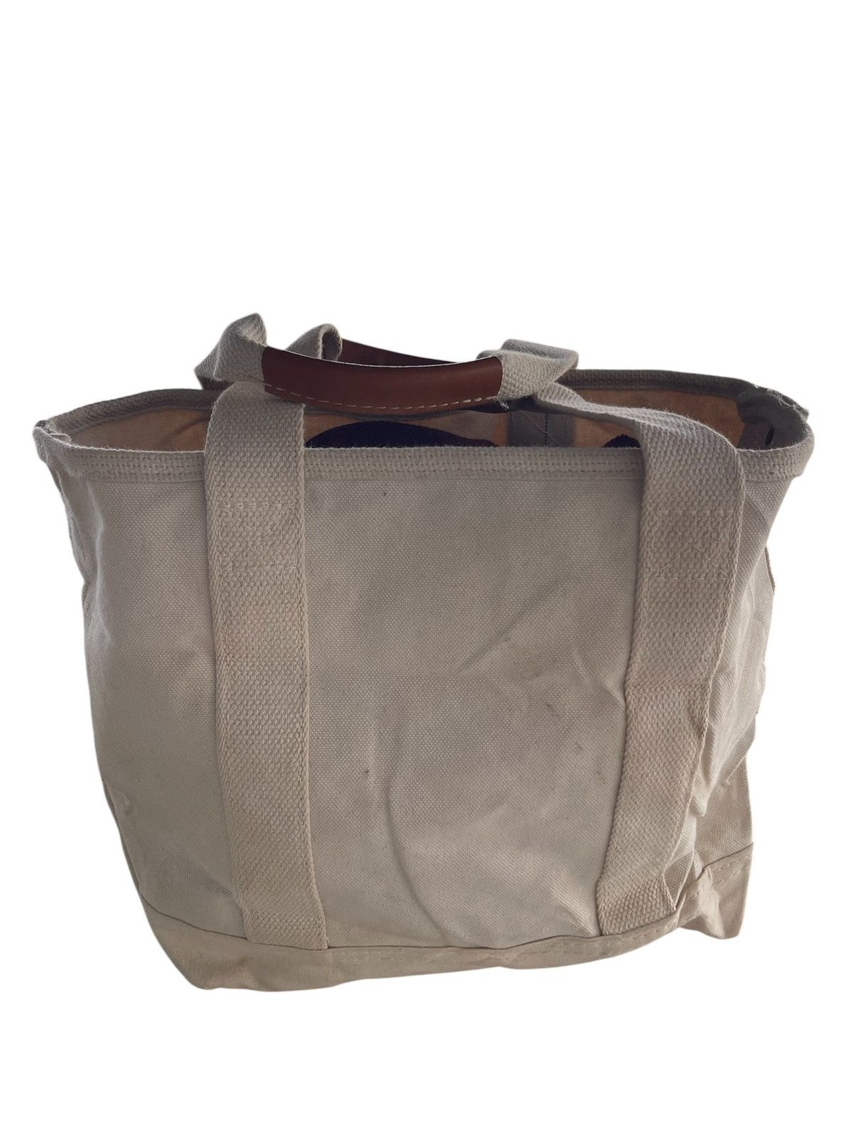 L.L. Bean Vintage L.L.Bean Canvas Leather Tote Bag Size ONE SIZE - 3 Thumbnail