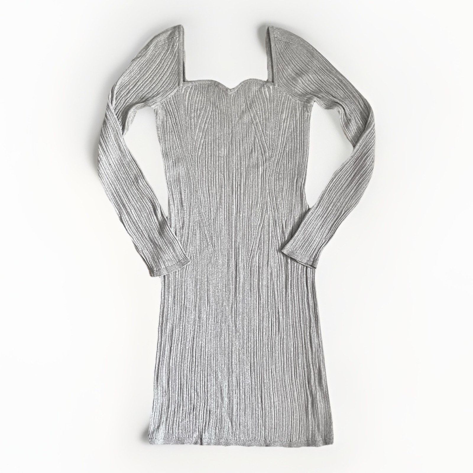 Banana Republic NWOT Banana Republic Sweater Dress Silver Sparkle Size XS Size XS / US 0-2 / IT 36-38 - 3 Thumbnail