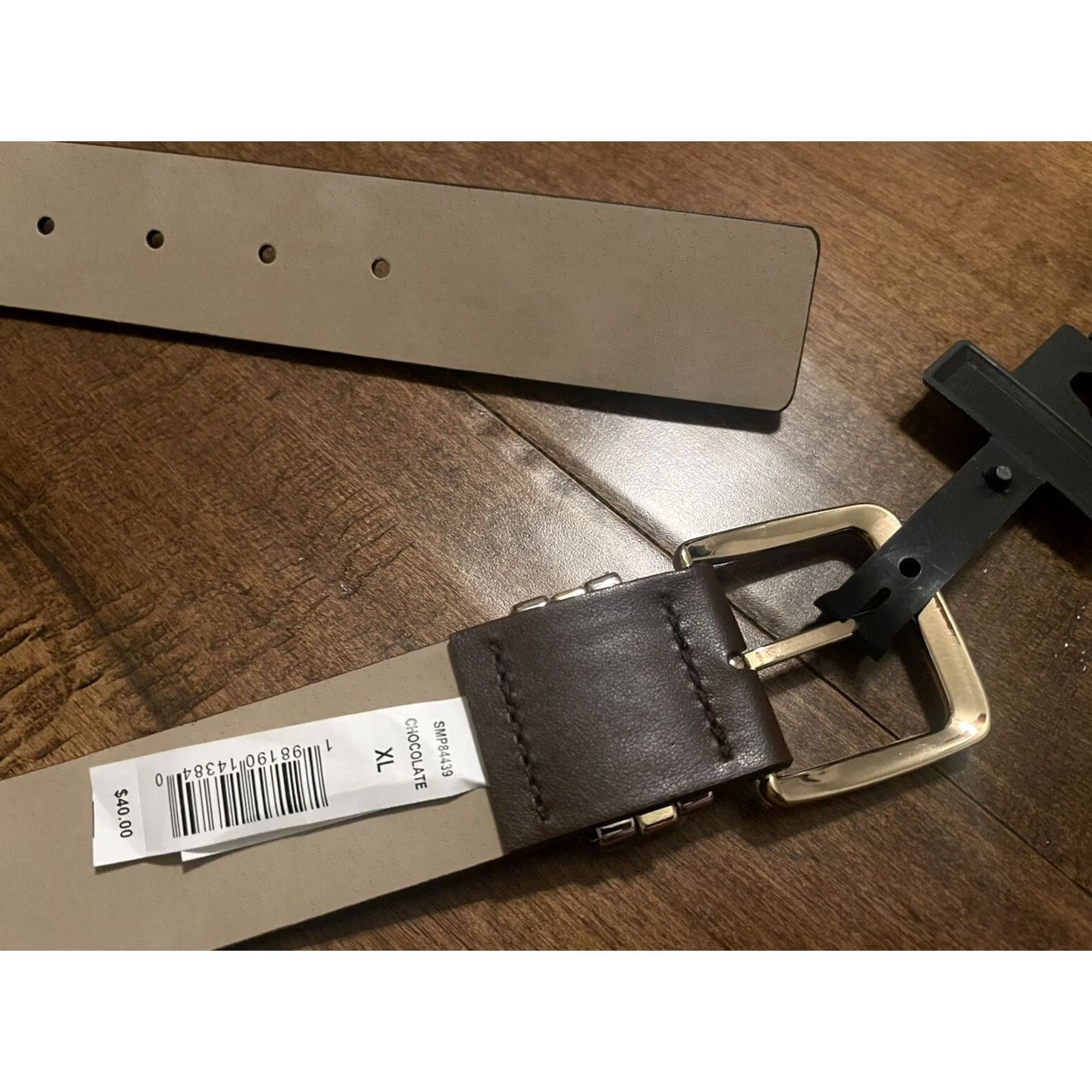 Steve Madden Steve Madden Men's Dress Belt Chocolate Brown Faux Leather XLarge Size ONE SIZE - 2 Thumbnail