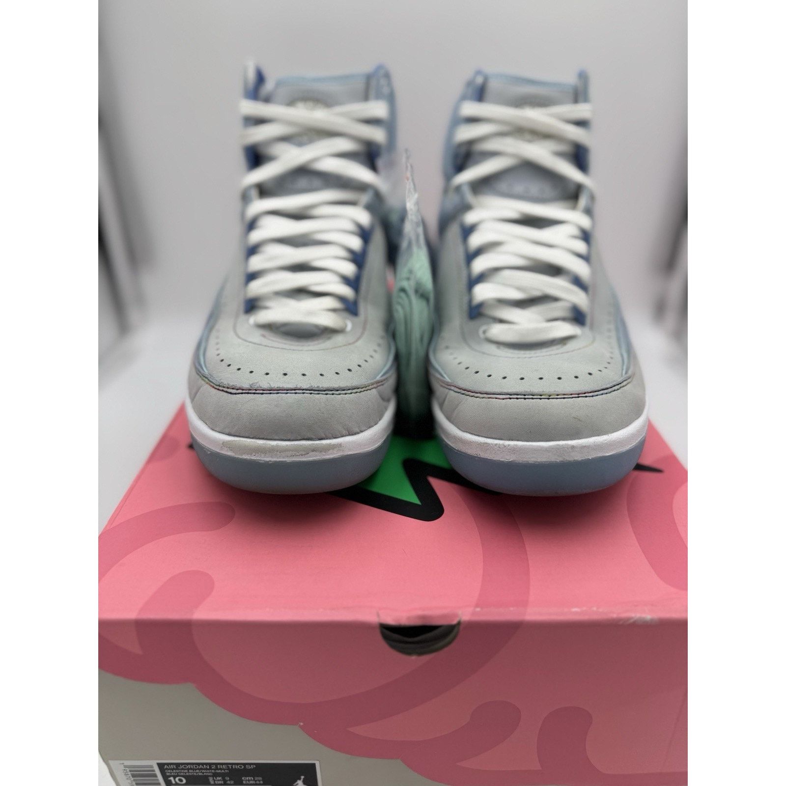 Jordan Brand NIKE Air Jordan 2 Retro SP J Balvin Celestine Blue Size 10 Size US 9 / EU 42 - 1 Thumbnail