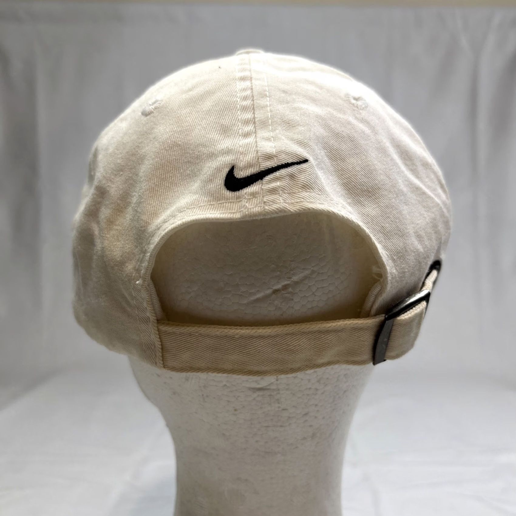 Nike VINTAGE Nike Baseball Cap White Blue Brim Black Tag Strap Back 90s Streetwear Mens One Size White Size ONE SIZE - 5 Thumbnail