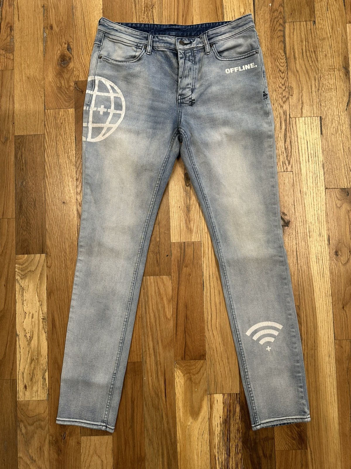 Ksubi Ksubi Offline Logo Light Blue Denim Jeans Size 34 Size US 34 / EU 50 - 1 Thumbnail