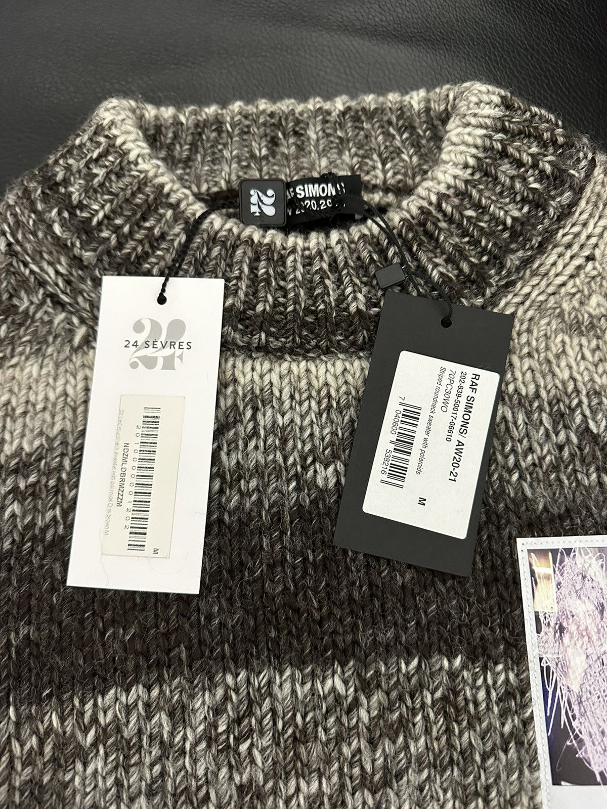 Raf Simons Raf Simons Striped Sweater Polaroid Patch 2020 2021 Size M Size US M / EU 48-50 / 2 - 5 Thumbnail