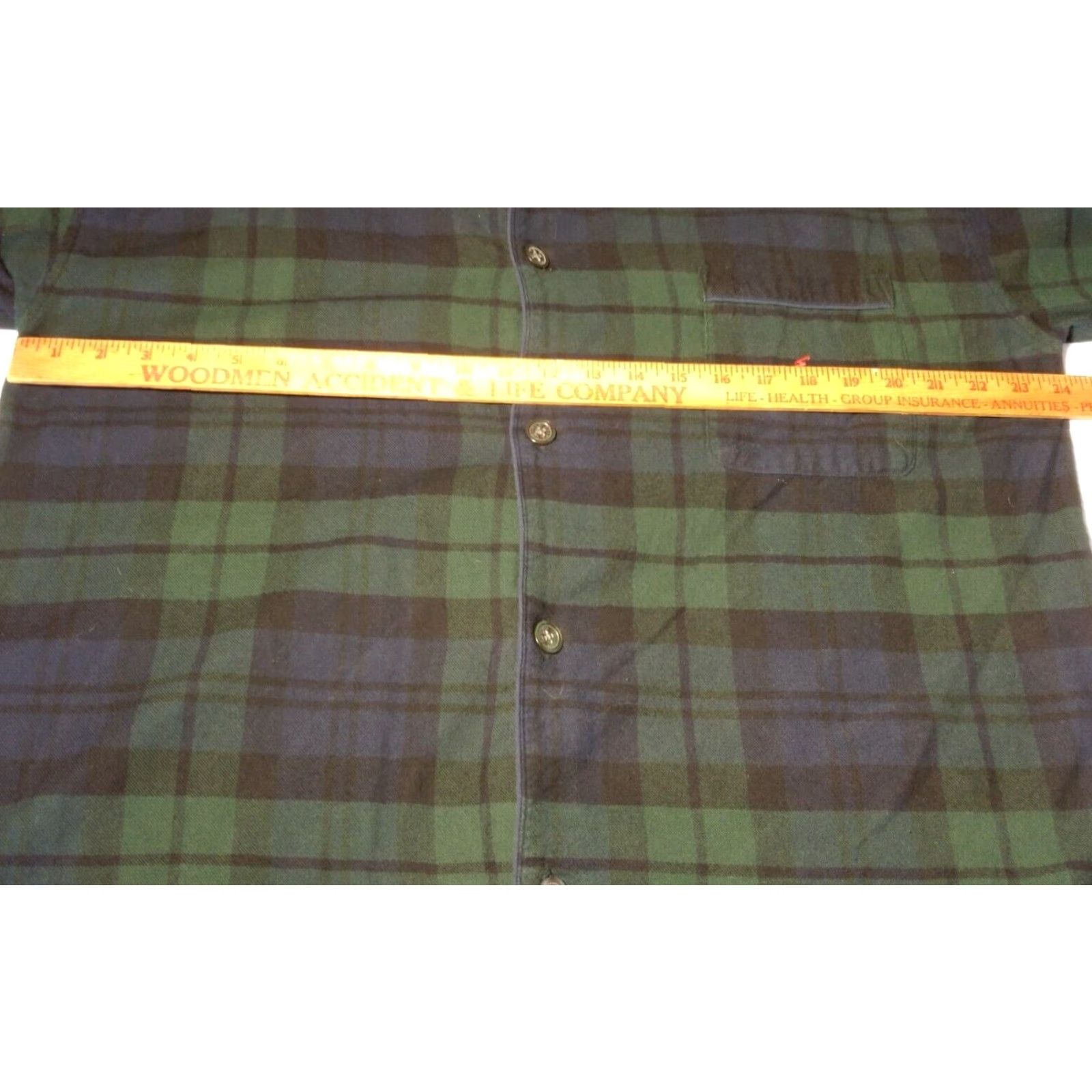 Polo Ralph Lauren VINTAGE Polo Ralph Lauren Pajama Top Men L Blackwatch Tartan Plaid Flannel Shirt READ Size US L / EU 52-54 / 3 - 3 Thumbnail